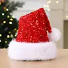 Nuevo sombrero de decoración navideña transfronterizo, sombrero de lentejuelas de doble capa, sombrero de piel estilo Shanghái, sombrero de piel largo engrosado 32*45CM