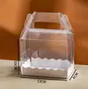 Caja Transparente para Pastel de 4 pulgadas 5 pulgadas 4 pulgadas con Aumento de Altura 5 pulgadas Portátil Caja de Embalaje para Pastel de Cumpleaños de Mousse Repostería