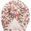 Novo Chapéu Infantil Floral Europeu e Americano Estampado Donut Chapéu Indiano de Pulôver para Bebê Macio Confortável Chapéu de Bebê