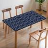 Mantel Geométrico poligonal con Borde Dorado Personalizado para Mesa de Comedor con Borde de Tela Estampado Digital, Mantel Rectangular