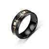 Anillo de Moda Europeo y Americano Transfronterizo de Fibra de Carbono y Acero de Titanio, Anillo de Pareja con Forma de Corazón, Joyería de Mano Popular al por Mayor