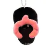Lindo Peluche Llavero de Pantufla Juguete de Dibujos Animados Colgante para Bolso de Niña Adorno Divertido de Chancla Regalo
