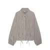 Moda femenina transfronteriza: nueva colección de otoño, estilo europeo y americano, chaqueta casual de manga larga a cuadros de un solo pecho con cuello mao