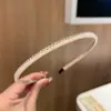 Tiara de Pérolas para Mulheres, Estilo Celebridade da Internet, Tiara com Franja de Pérolas, Versátil para Sair, Pente de Cabelo Estilo Princesa Alta, Elástico de Cabelo Atacado