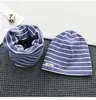 Conjunto de gorro, bufanda y calentador de cuello de una sola capa de algodón puro para bebés niños y niñas, gorro protector para las orejas, gorro para la fontanela para primavera y otoño