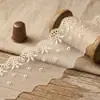 217470 Tecido de Renda Bordada em Malha Fita de Renda Roupas Femininas e Infantis Acabamento de Saia Tecido Tencel Decoração Perfurada