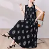 Vestido camisola de algodón y seda fresco y elegante para verano, vestido largo de rayón sin mangas para verano, vestido de alta gama holgado y elegante