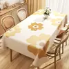 Mantel de PVC impermeable, a prueba de aceite, lavable, resistente al calor, rectangular, de lujo ligero, tacto de alta gama, tapete para mesa de comedor en casa