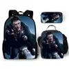 Set de Tres Piezas Harry Potter para Estudiantes de Primaria y Secundaria Mochila de Gran Capacidad Harry Potter Mochila Escolar Estilo Coreano para Hombres y Mujeres