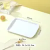 Múltiples bandejas plásticas antideslizantes comerciales, bandejas rectangulares de comida rápida estilo chino, platos rectangulares para hamburguesas de cantina de hotel KFC