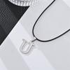 Nuevo collar de acero inoxidable europeo y americano con 26 letras, estilo hip hop, cadena mágica para clavícula, collar con inicial para pareja, venta al por mayor