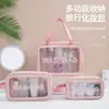 Nueva Bolsa de Tocador Portátil PU Explosiva Bolsa de Cosméticos Multifuncional Bolsa de Almacenamiento Portátil Impermeable para Viaje Gran Capacidad