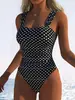 Europeu e Americano 26 Novo Transfronteiriço AliExpress Alças Finas Sexy Costas Nuas Fonte Termal Maiô Peça Única Biquíni Integrado Feminino