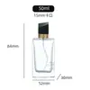 Atacado 100ml Frasco Dispenser de Perfume com Bico de Baioneta Frasco de Vidro Quadrado para Perfume Frasco Dispenser Conveniente com Spray de Pressão Frasco Vazio