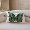 Funda de Almohada Bordada Pesada con Parche de Mariposa Clásico Transfronterizo Lino Bordado Sin Relleno Cojín Estilo Pastoral Hogar