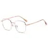 Gafas de marco de titanio ultraligero con filtro de luz azul, montura de moda retro, gafas planas antirradiación, protección ocular, se pueden adaptar con lentes recetados