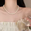 Collar simple y elegante para mujer, cadena de clavícula irregular de alto valor a la moda, gargantilla de cadena para suéter versátil y elegante