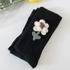 Nuevas medias de otoño e invierno para bebé con dibujos animados de flores cepilladas, lindas medias cálidas, leggings ajustables para bebé