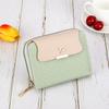 Nueva cartera de moda para damas, billetera corta de dos hojas, estilo coreano, monedero con cremallera, tarjetero, disponible
