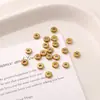 Contas Espaçadoras de Metal de Aço Inoxidável de 3-10mm para Pulseira de Miçangas DIY Feita à Mão Chaveiro Material de Joias Acessórios