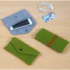 Fabricantes fizeram sob medida uma variedade de estilos de estojo de lápis de feltro portátil, estojo para óculos, carteira de moedas de feltro, bolsa para celular de feltro
