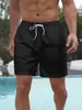 Shorts de Praia Esportivo Casual Masculino de Secagem Rápida Respirável Estilo Verão Europeu e Americano Novo Colorido Sólido Estampado 3D Shorts de Cinco Pontos