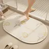 Alfombrilla de Baño Fresca y Sencilla, Alfombrilla Absorbente de Agua y Antideslizante para Baño, Se Puede Cortar a Medida, Alfombrilla de Tierra de Diatomeas Resistente a Manchas y al Desgaste