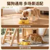 Nuevo Cuenco para Gatos Modelo Transfronterizo, Cuenco de Acero Inoxidable con Patas Altas, Cuenco de Mascotas de Dibujos Animados con Protección para el Cuello para Beber y Comer, Cuenco Anti-Derrames para Perros