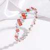 Pulsera para Mujer Moda Europea y Americana Ins Pulsera Nicho Transfronteriza Joyería Pulsera de Acero Inoxidable para Mujer Circonita de Color Diamante Completo Apertura