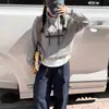 Sudadera de Otoño para Niñas con Estampado de Letras y Top de Media Cremallera Nuevo Estilo Coreano 2026 Camisa Base de Cuello Alto para Otoño-Primavera para Niños Mayores