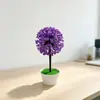 Nuevas plantas artificiales en maceta con diseño de cielo estrellado y flor de cerezo, perfectas para la decoración del hogar, creando una exhibición creativa y mejorando el ambiente de un restaurante