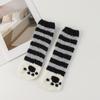 Calcetines Rellenos para Mujer, Terciopelo Coral Otoño e Invierno Espesados Cálidos, Calcetines de Piso, Garras de Gato, Lindos Calcetines para Dormir en Casa para Mujer
