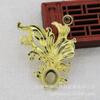 Accesorios para Joyería Hechos a Mano DIY Cuerpo Principal Pasador Corona de Pelo Cobre Conservante del Color 50*42mm Pez Koi Material Hecho a Mano B3327