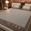 Tapete de Rattan para Verão Espesso Reversível de Seda Gelada Dobrável Tapete Doméstico de Rattan de Artemísia Rattan 100% Natural Atacado