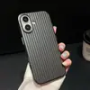 Adecuado para Iphone18Promax Funda para Teléfono Móvil con Patrón de Rejilla Corrugada, Simple Funda Protectora Dura tipo Piel para Apple 17 Anti-Caídas