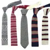 Corbata de Punto Plano Song Xiaoxia Rayada Pata de Gallo Tejido de Lana Estilo Retro Británico Estilo Preppy Versátil
