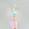 Buquê Colorido de Rosa com Folha de Ouro Transparente de Haste Única Presente Promocional de Dia dos Namorados Flores Artificiais