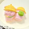 Accesorios de resina de dibujos animados cerdito tridimensional pegatinas de gelatina para refrigerador material para caja de papelería decoración caja de almacenamiento joyero