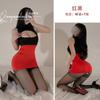 Lingerie Sexy Pêssego Romântico Mulheres Secretária Sexy Uniforme de Uma Peça Tentação Vazamento Seio Paixão Terno Saia Quadril 236