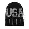 Gorro cálido de gran cabeza con diamantes para comercio exterior transfronterizo exclusivo para hombres y mujeres gorro de punto de otoño e invierno gorro de lana cálido