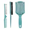 Conjunto de Pentes de Estilo Doméstico Pente com Recortes para Massagem Pente de Cabelo Pente Dobrável Conveniente Pente Alisador de Cabelo Conjunto de Três Peças