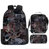 Mochila Escolar Harry Potter de Tres Piezas Mochila Casual para Hombres y Mujeres Mochila para Estudiantes Impresa de Gran Capacidad Mochila para Exteriores