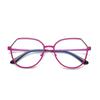 Gafas personalizadas con montura poligonal antiluz azul, estilo brasileño, color caramelo, de metal, para mujer, primavera 3034