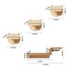 Marco de Escalada para Gatos de Madera Personalizado Montado en la Pared con Comedero y Cama para Gatos Integrados, Escalera Montada en la Pared para Gatos