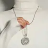 Amazon Aliexpress Joias Moda Corrente de Clavícula com Strass Design Simples Nicho Retrô Suéter Colar Longo