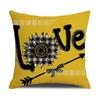 Funda de almohada de verano de gran venta transfronteriza, serie Bee, para sala de estar, sofá, decoración, funda de almohada de lino personalizable.