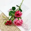 Flores Artificiais Transfronteiriças Novo Estilo Tulia Rosa Flores de Casamento Buquê de Flores Artificiais Decoração de Flores de Seda de Alta Qualidade Flor Macia