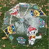 Paraguas Transparente con Temática de Gatos Lindos para Niños de Preescolar de 2 a 7 Años, Paraguas Largo Ligero con Dibujos Animados del Bosque para Niños al por Mayor