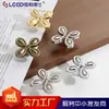 Venta directa del fabricante: Manija Minimalista Cromada Plateada Brillante Estilo Francés para Puertas de Armario, Cajoneras, Manija Pequeña de Trébol de Cuatro Hojas de un Solo Agujero