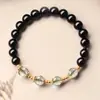 Pulsera de Obsidiana Imitación Fantasma Verde para Mujer Estilo Taobao, Pulsera de Obsidiana para Pareja Estilo Taobao al por Mayor
